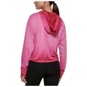 New DKNY SPORT Women's Cropped Bungee Hem Hoodie